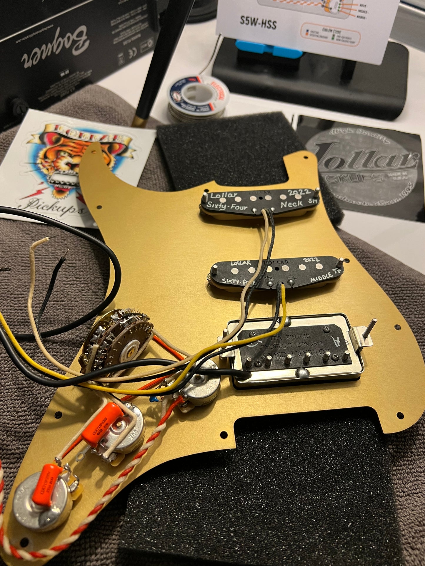 Lollar HSS Loaded Pickguard